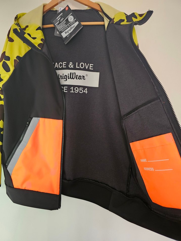 Kapüşonlu, Fermuarlı, Baskılı Ceket - Görsel 5