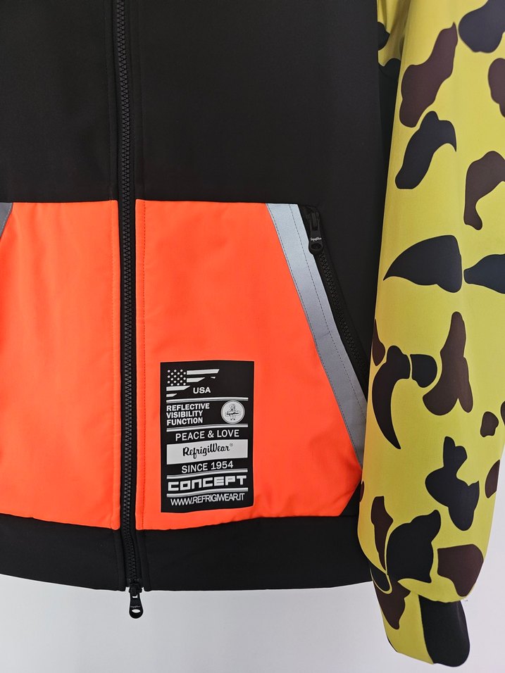 Kapüşonlu, Fermuarlı, Baskılı Ceket - Görsel 2