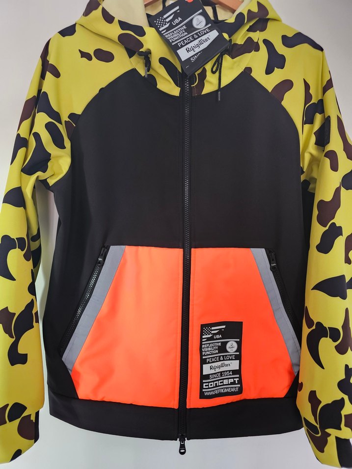 Kapüşonlu, Fermuarlı, Baskılı Ceket - Görsel 3