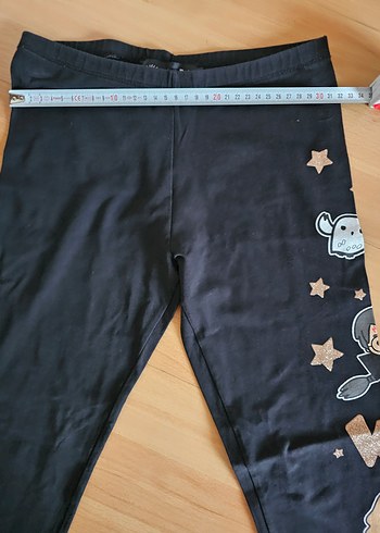 Kız Çocuk Siyah Baskılı Tayt - Görsel 3