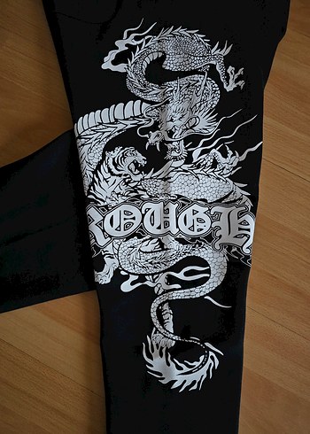 Siyah Baskılı Eşofman Altı - Görsel 2