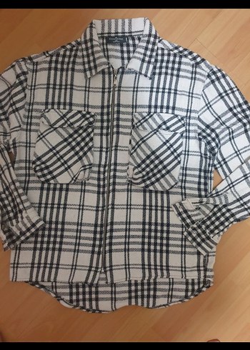 Gri Kareli Uzun Kollu Kadın Gömlek - Görsel 2