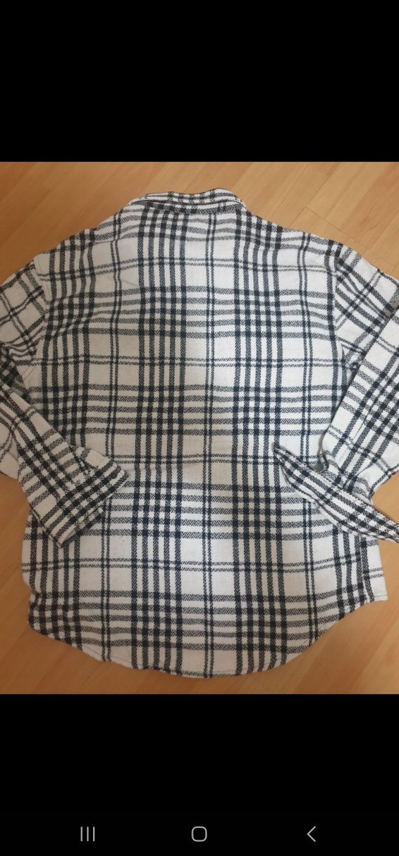 Gri Kareli Uzun Kollu Kadın Gömlek - Görsel 5