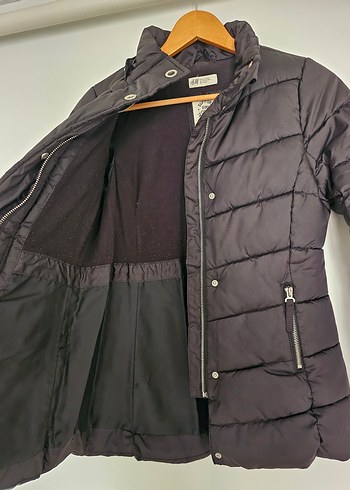 Kiz Çocuk Siyah Sisme Mont - Görsel 6