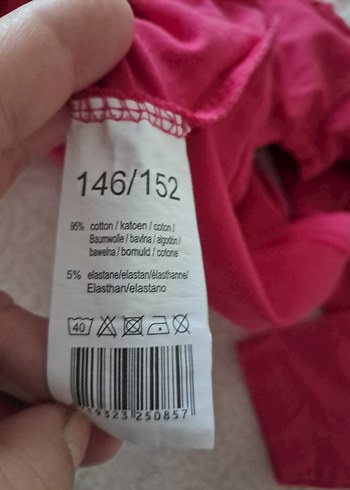 8 Yaş Beden Kızlar için Pembe Uzun Kollu Basic Tişört