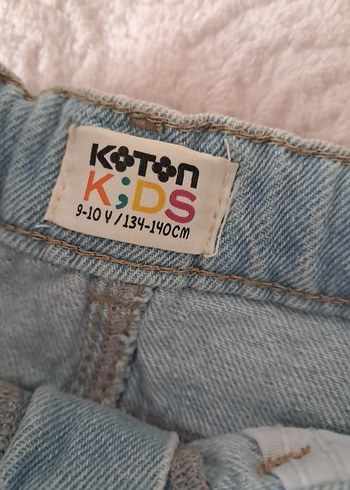 10 Yaş Beden mavi Renk çocuk Denim Şort