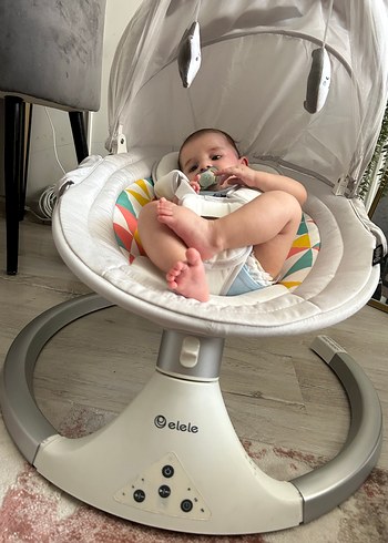Beyaz Bebek Salıncağı ve Sepeti