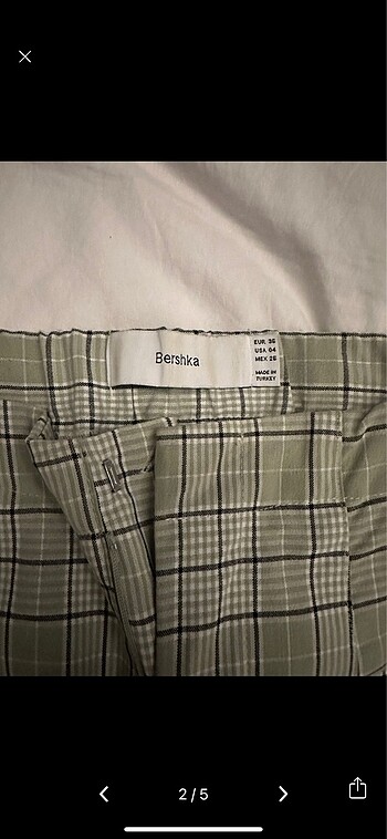 Bershka Berska Ekose Pantolon