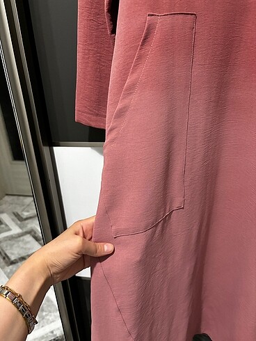 s Beden çeşitli Renk Gül kurusu Ayrobin kumaş tunik