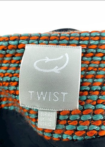 xl Beden Twist Bol Kesim Çok Renkli Midi Kadın Kaban
