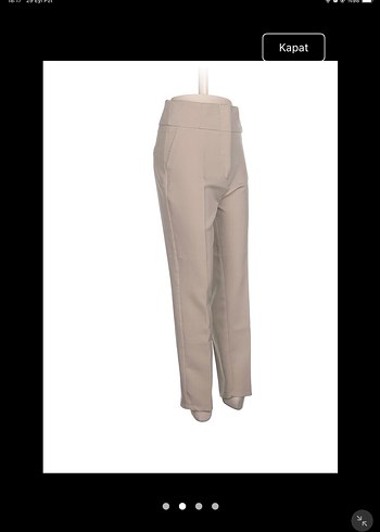 Zara Bej Kadın Normal Kesim Ofis Pantolonu