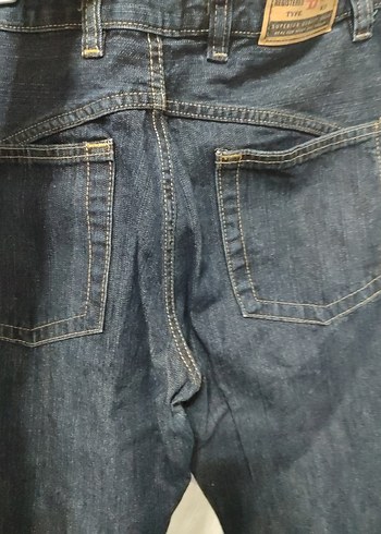 30 Beden Lacivert Kemerli Midi Kadın Kot Pantolon