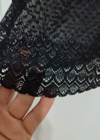 diğer Beden Siyah Mini Gotik Bralet