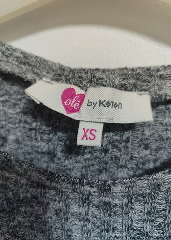 xs Beden Gri Örme Kolsuz Kadın