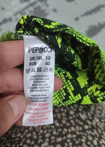 Yeşil Yılan Desenli Mini Straplez Tulum - Görsel 5