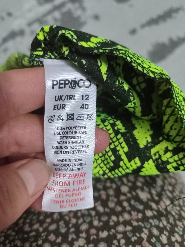 Yeşil Yılan Desenli Mini Straplez Tulum - Görsel 5