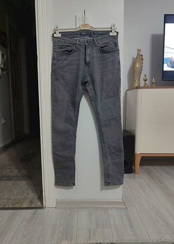 Gri Erkek Denim Pantolon