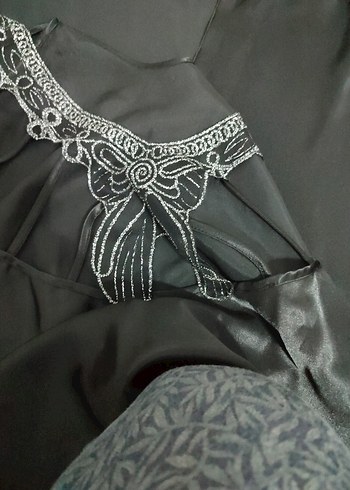 Siyah İşlemeli Uzun Gotik - Görsel 8