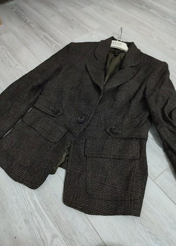 Kahverengi Kadın Düğmeli Blazer Ceket - Görsel 7