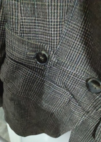 Kahverengi Kadın Düğmeli Blazer Ceket - Görsel 3