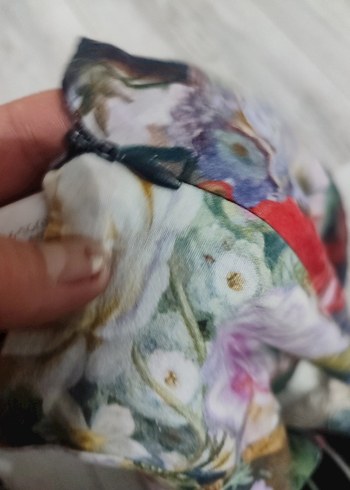 Kadın Çok Renkli Bağlama Desenli Mini Büstiyer - Görsel 6