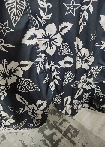 Desenli Kemerli Erkek Şort deniz - Görsel 5