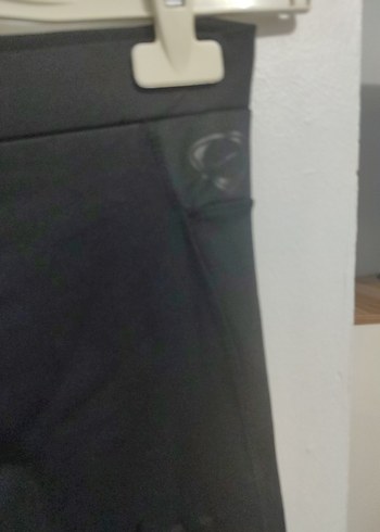 s Beden Siyah Kemerli Midi Kadın Tayt