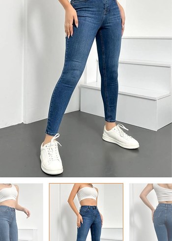 36 Beden Dar Kesim Midi Boy Denim Kadın Jean