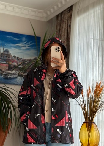 Kadın Siyah Renkli Streetwear Ceket Yağmurluk - Görsel 4