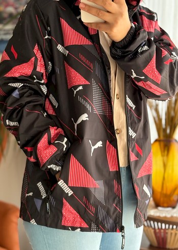 Kadın Siyah Renkli Streetwear Ceket Yağmurluk - Görsel 2