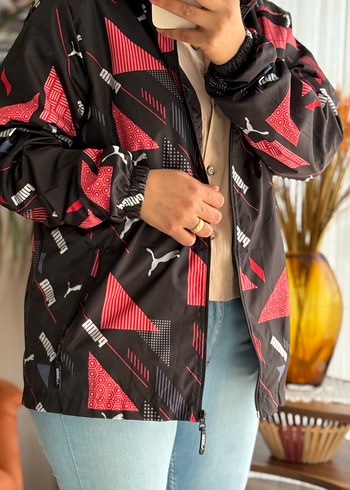 Kadın Siyah Renkli Streetwear Ceket Yağmurluk - Görsel 3