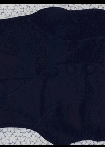 Siyah V Yakalı Denim Crop Takın - Görsel 2