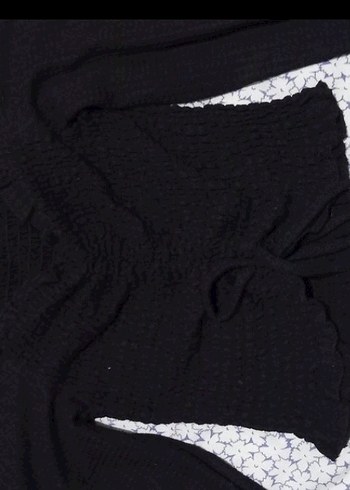 Düğmeli Siyah V Yaka Kadın Bluz - Görsel 2