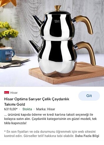 Korkmaz Hisar çaydanlık