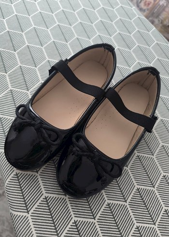 Kız Çocuk Siyah Rugan Balerin Ayakkabı - Görsel 3