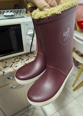 Bordo Kürklü Kız Çizme - Görsel 4