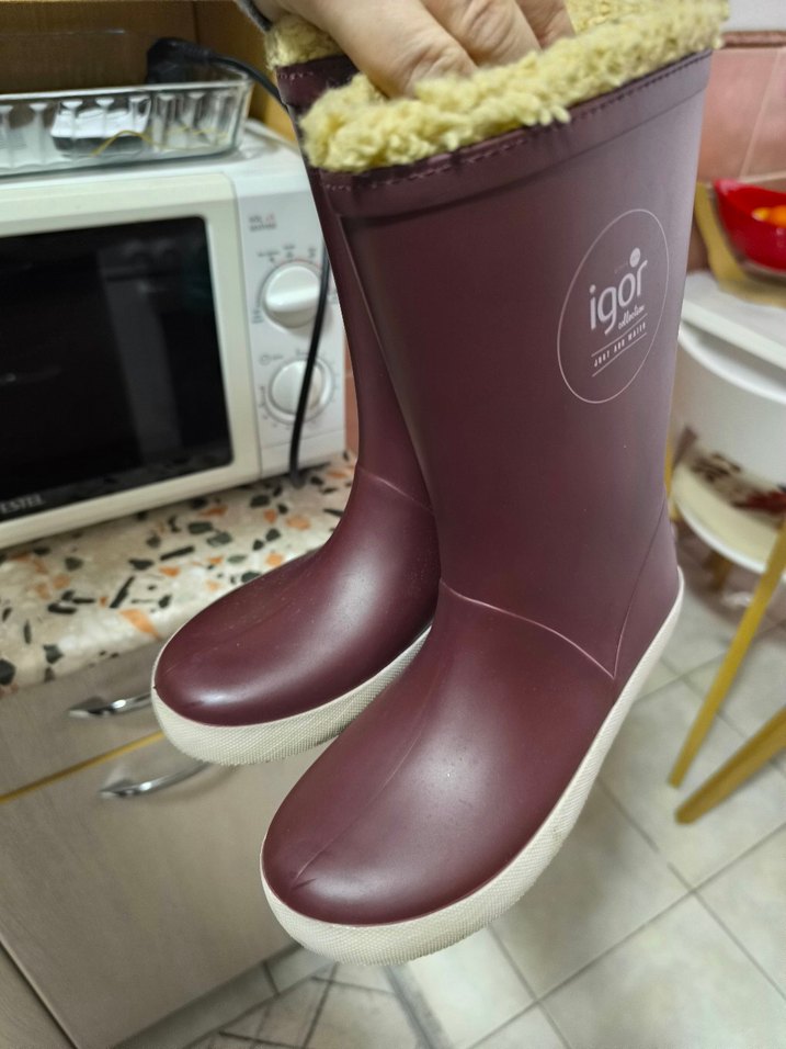 Bordo Kürklü Kız Çizme - Görsel 4