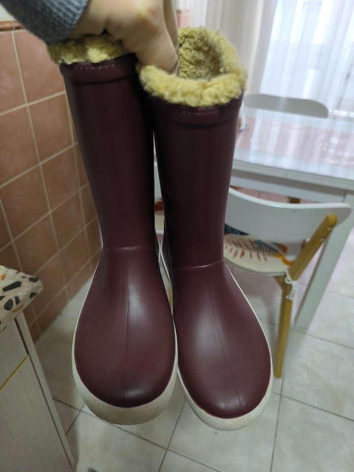 Bordo Kürklü Kız Çizme - Görsel 2