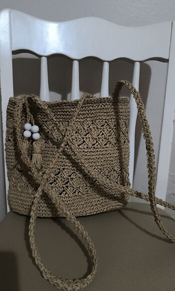 Hasır örgü çanta  - Görsel 6