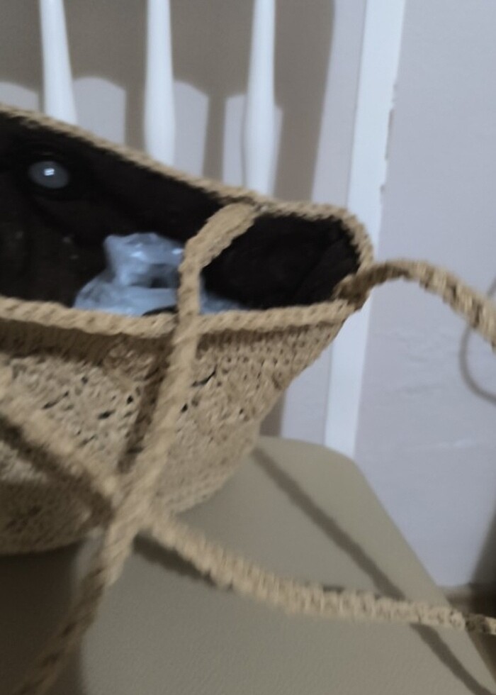 Hasır örgü çanta  - Görsel 5