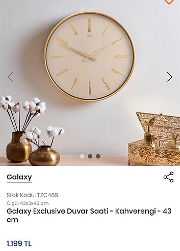 Sıfır ürün şık duvar saati 