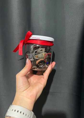 Beden çeşitli Renk Süpriz Takı Kavanozu