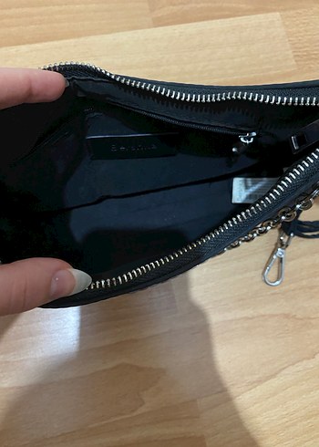 Zincir Detaylı Siyah Deri Kadın Çanta - Görsel 3