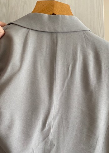 Gri Mini Kadın Blazer Ceket - Görsel 5