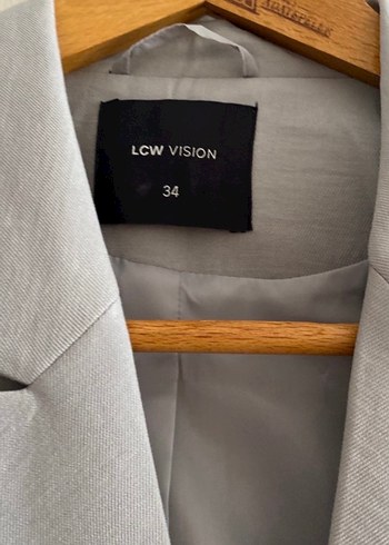 Gri Mini Kadın Blazer Ceket - Görsel 2