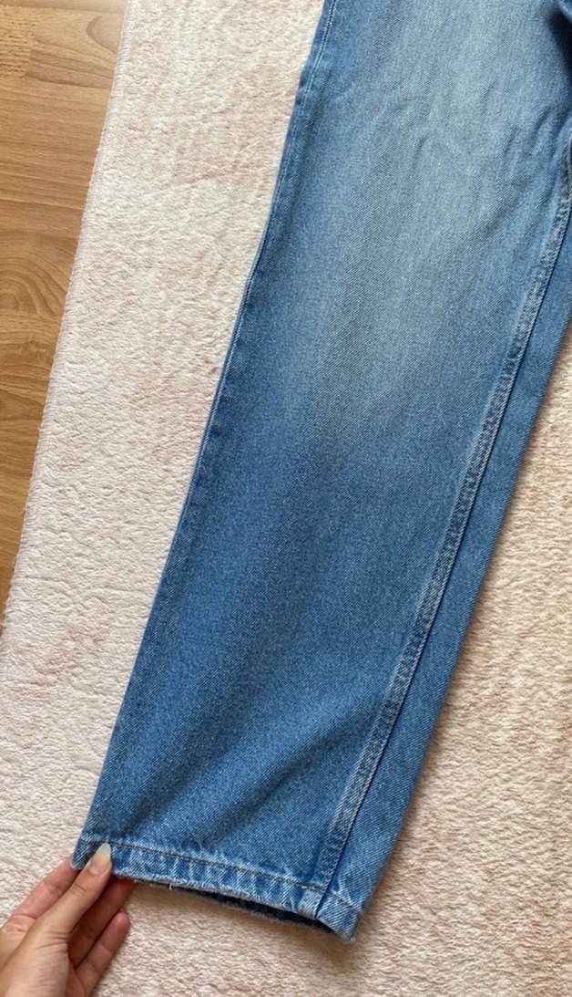 Bershka Düğmeli Mavi Kadın Jean - Görsel 2