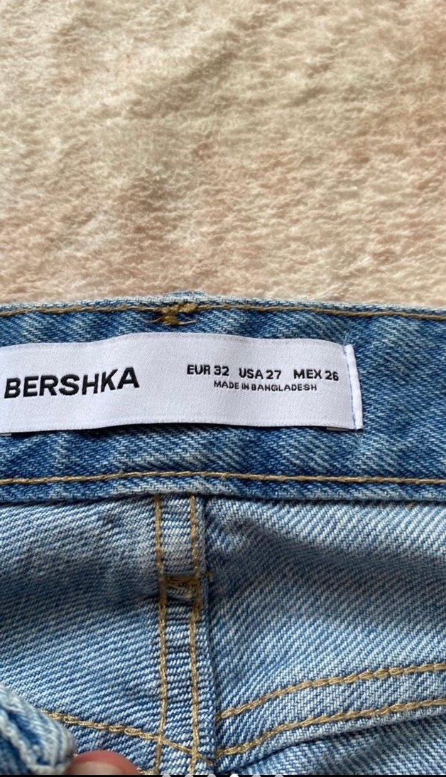 Bershka Düğmeli Mavi Kadın Jean - Görsel 4
