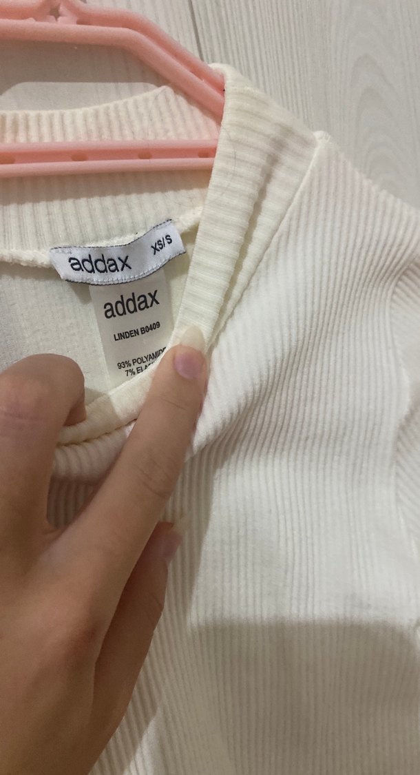 Beyaz Kadın Boğazlı İnce Triko - Görsel 3