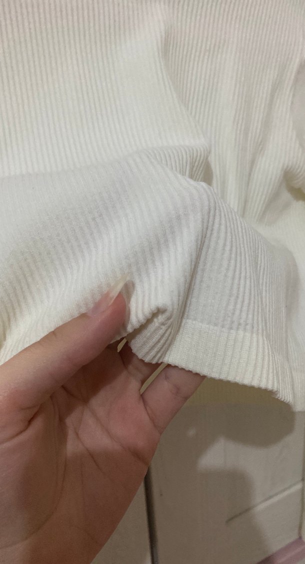 Beyaz Kadın Boğazlı İnce Triko - Görsel 2