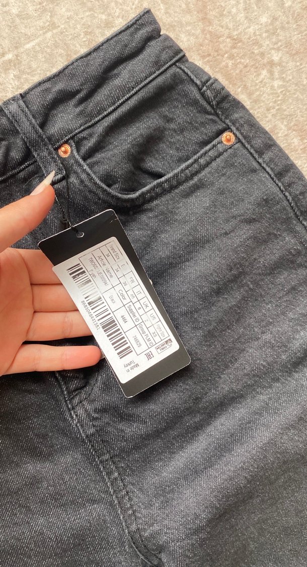 Trendyol Gri Kadın Denim Pantolon - Görsel 2